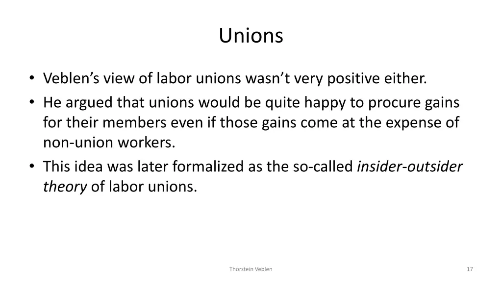 unions