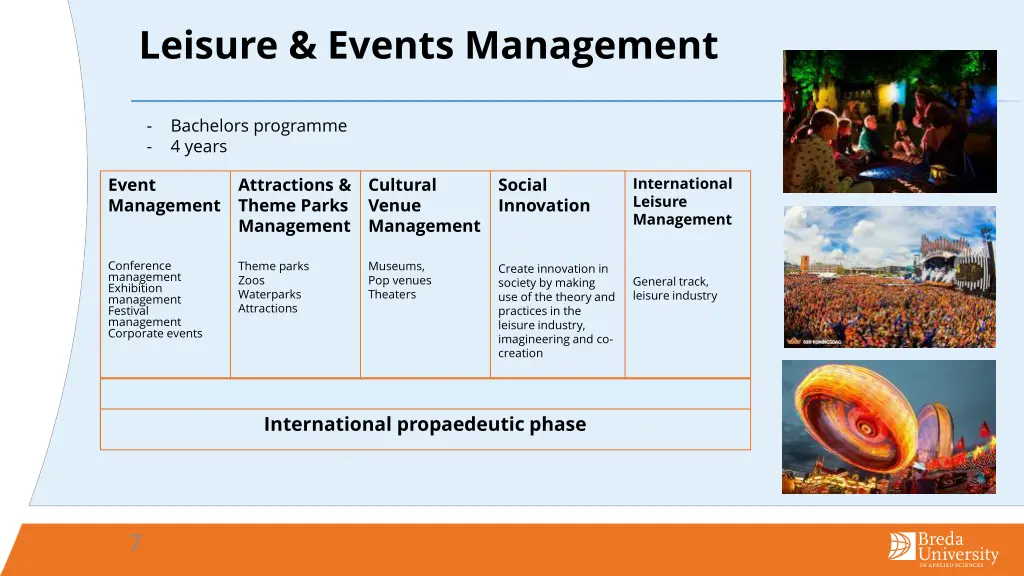 leisure events management