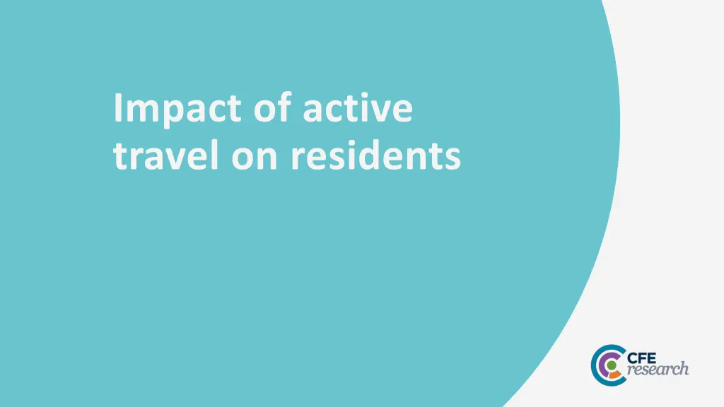 impact of active travel on residents