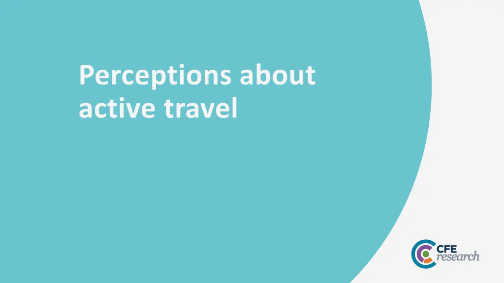 perceptions about active travel