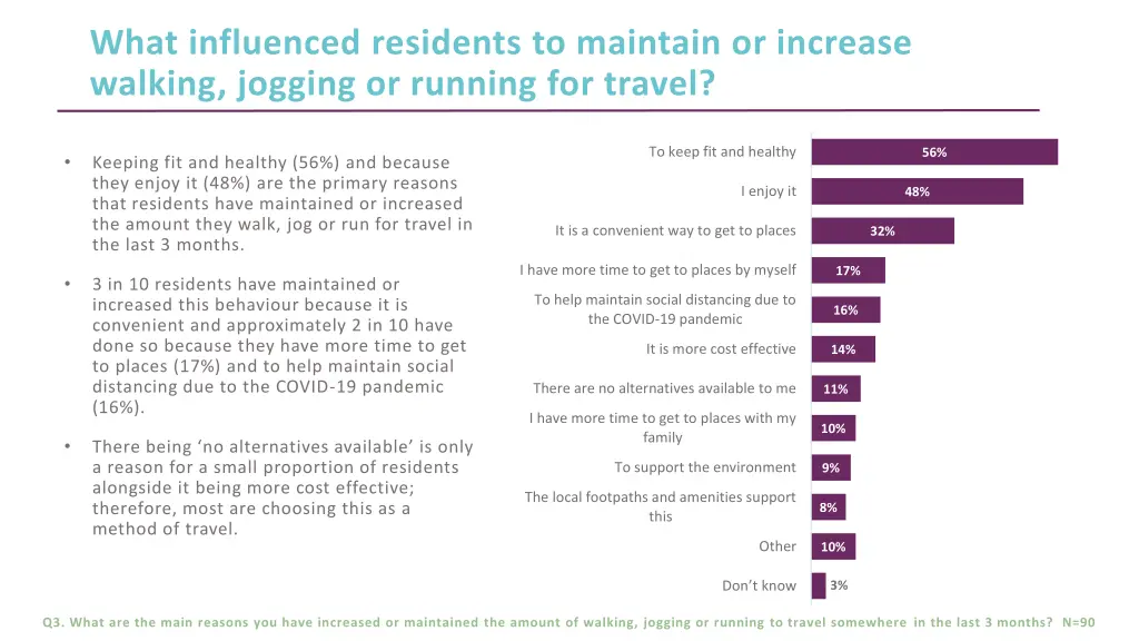 what influenced residents to maintain or increase