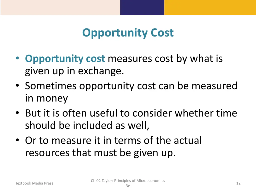 opportunity cost