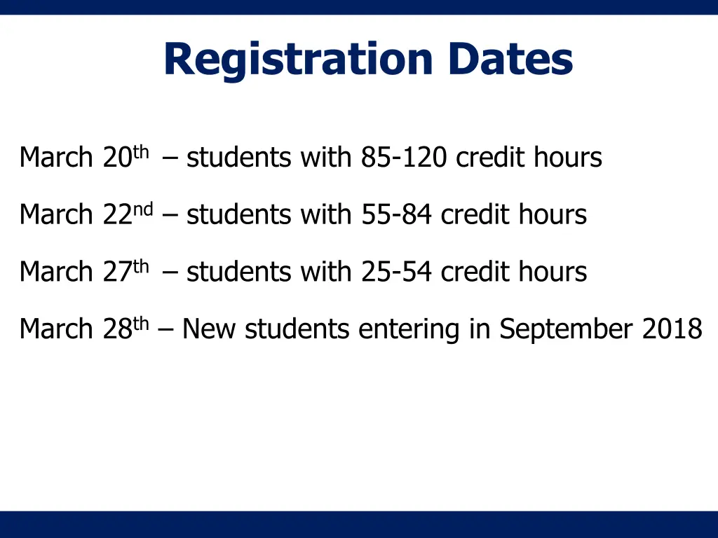 registration dates