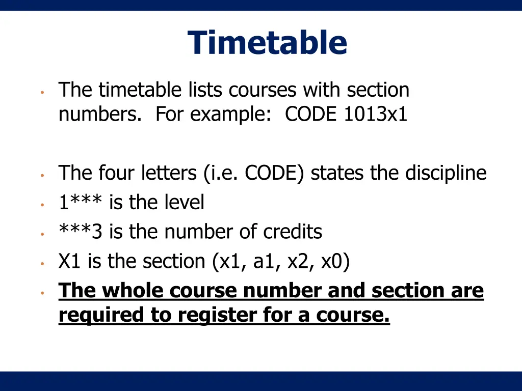 timetable