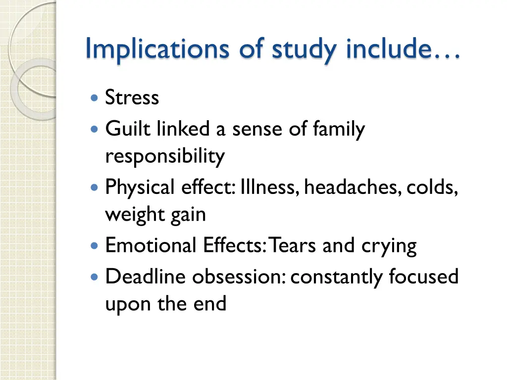 implications of study include