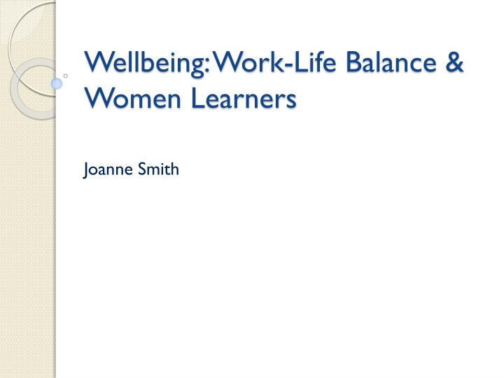 wellbeing work life balance women learners