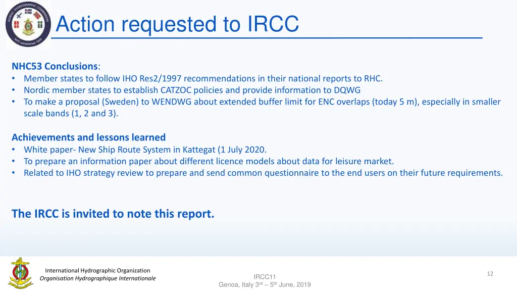 action requested to ircc