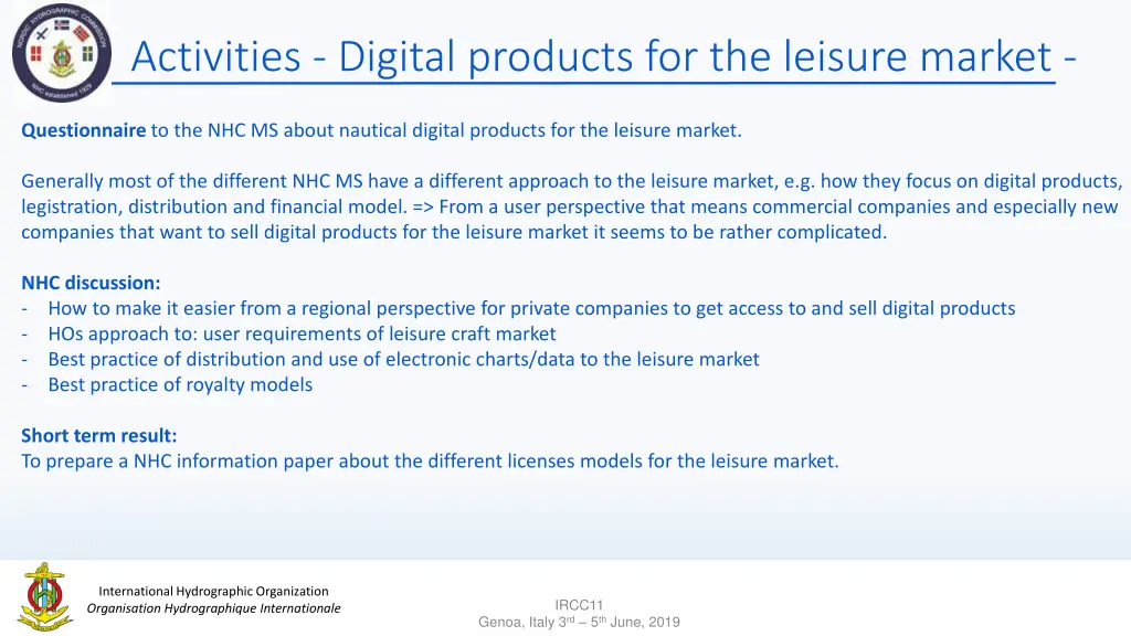 activities digital products for the leisure market