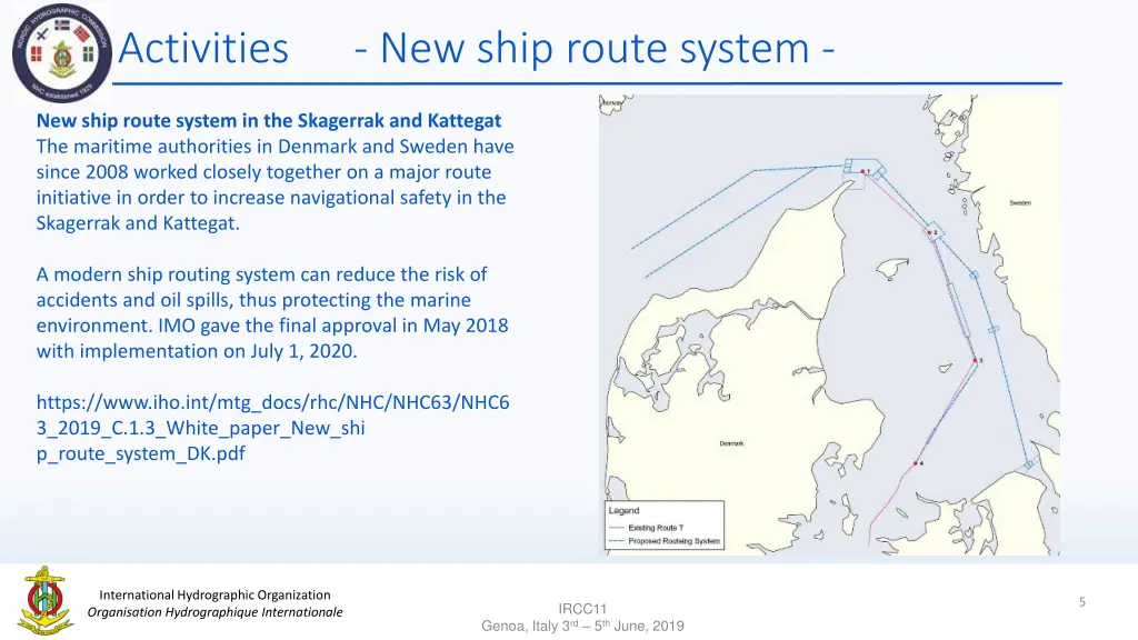 activities new ship route system