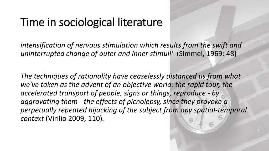 time in time in sociological sociological