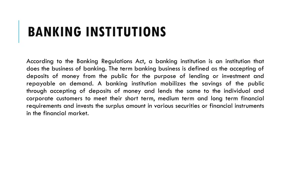 banking institutions 1