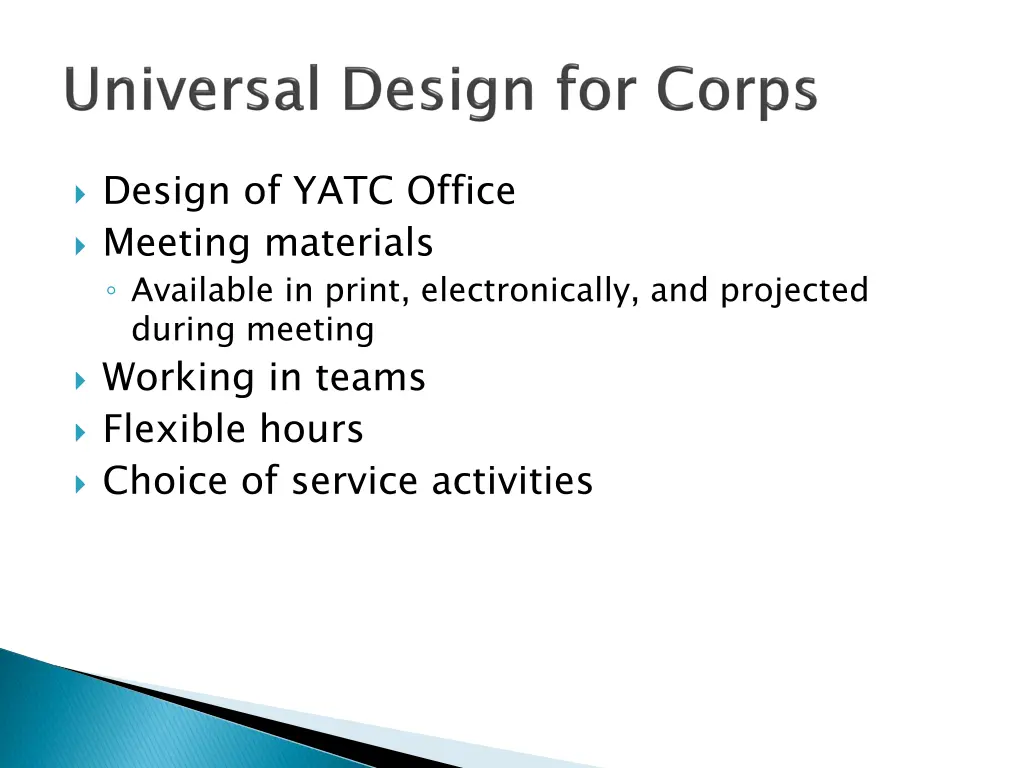 design of yatc office meeting materials available