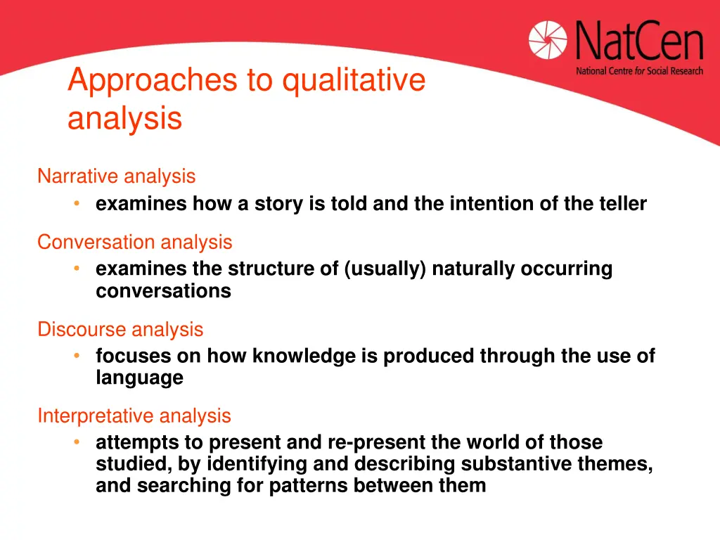 approaches to qualitative analysis 1