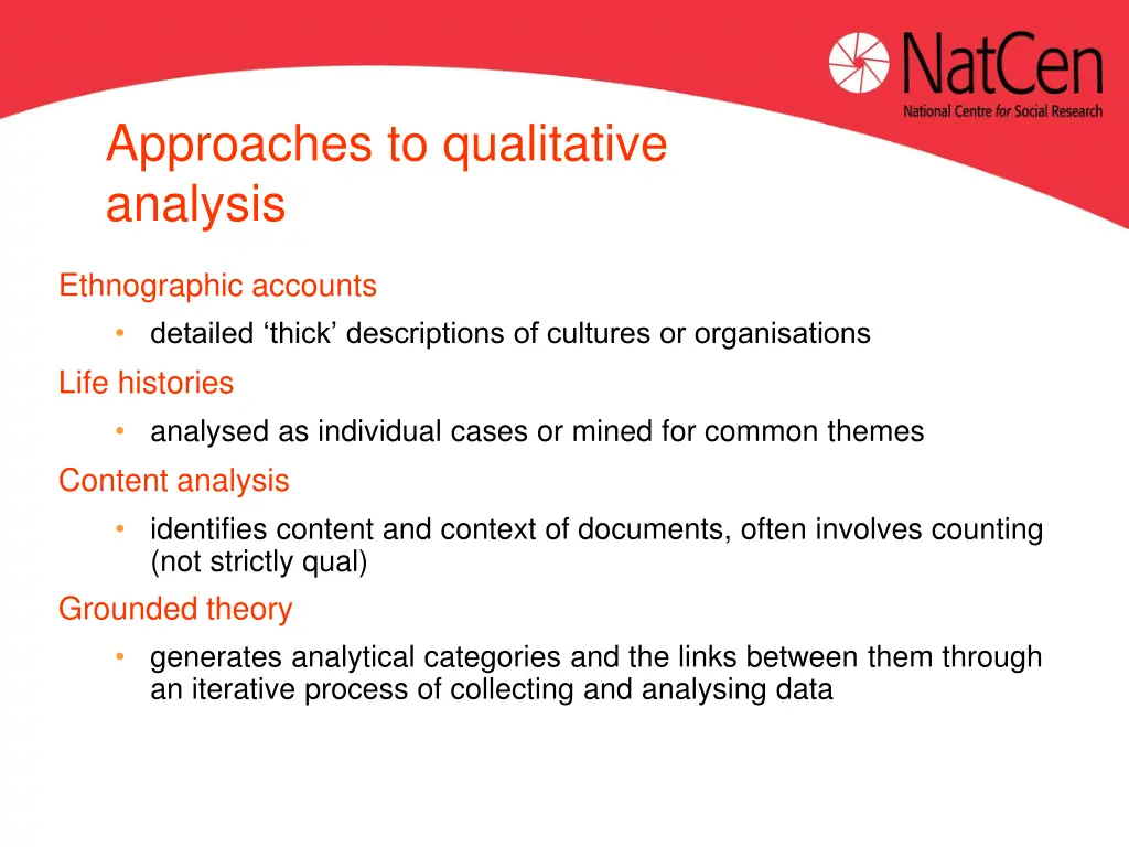 approaches to qualitative analysis