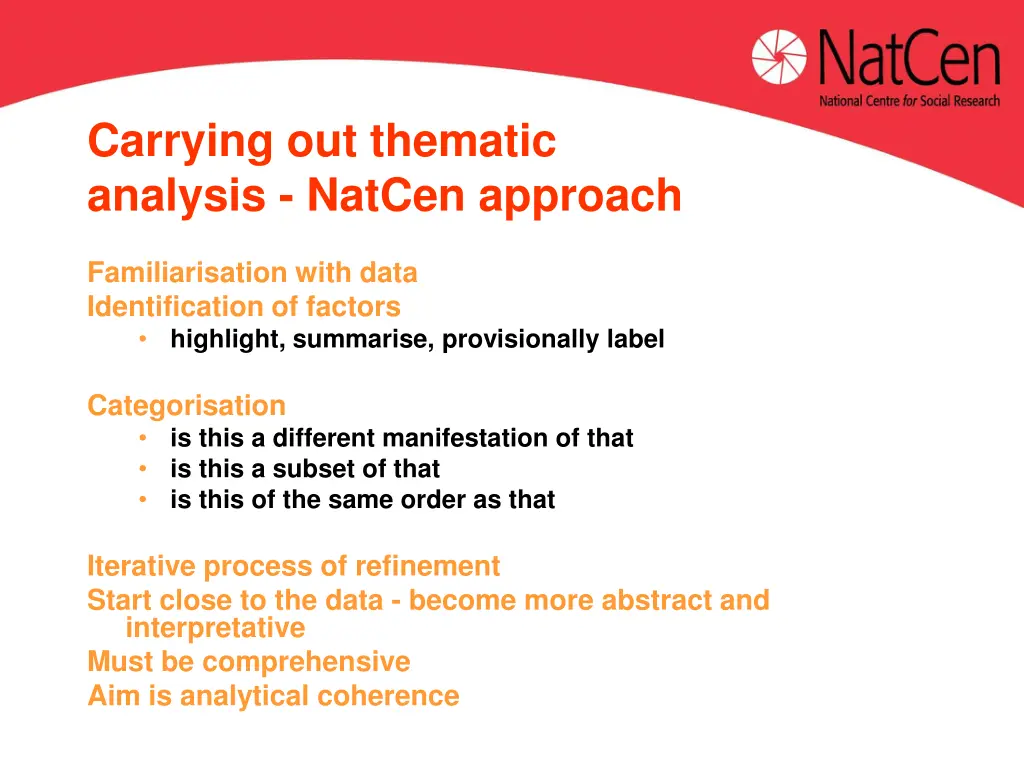 carrying out thematic analysis natcen approach