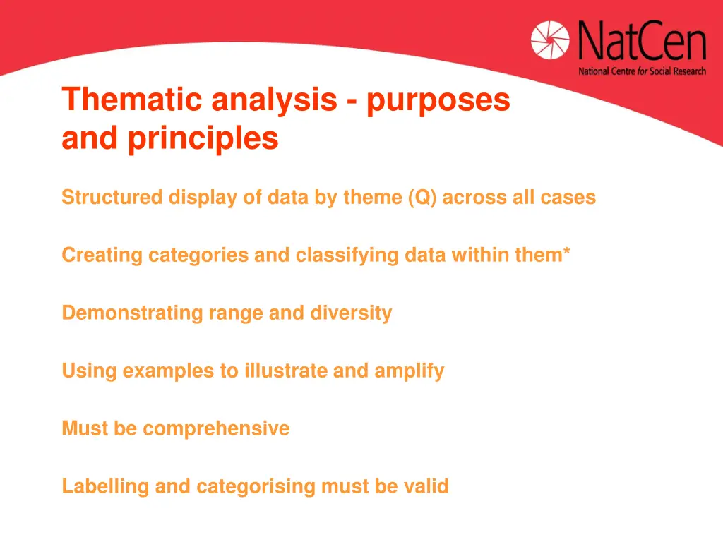 thematic analysis purposes and principles