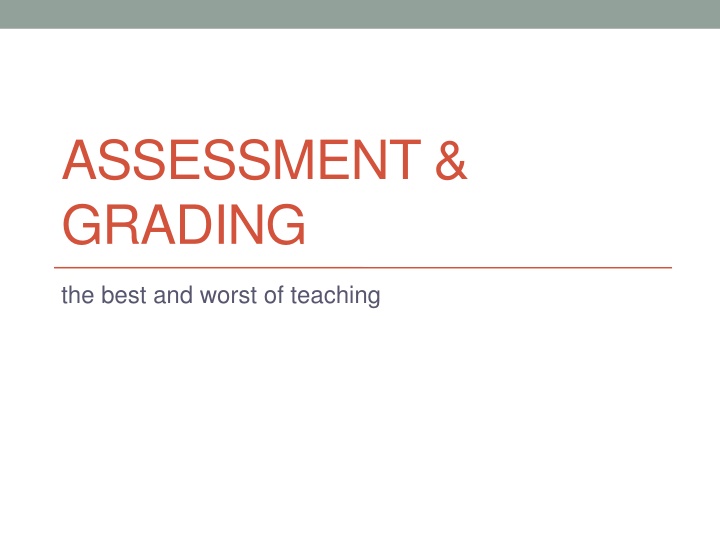 assessment grading