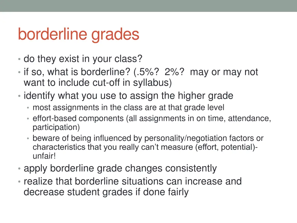 borderline grades