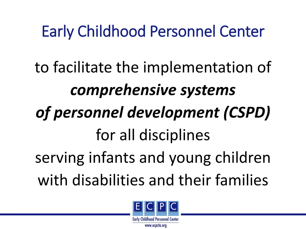 early childhood personnel center early childhood