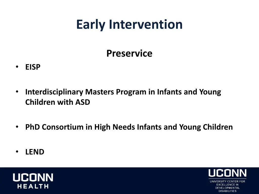 early intervention