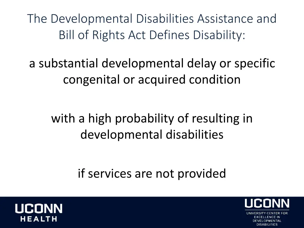 the developmental disabilities assistance