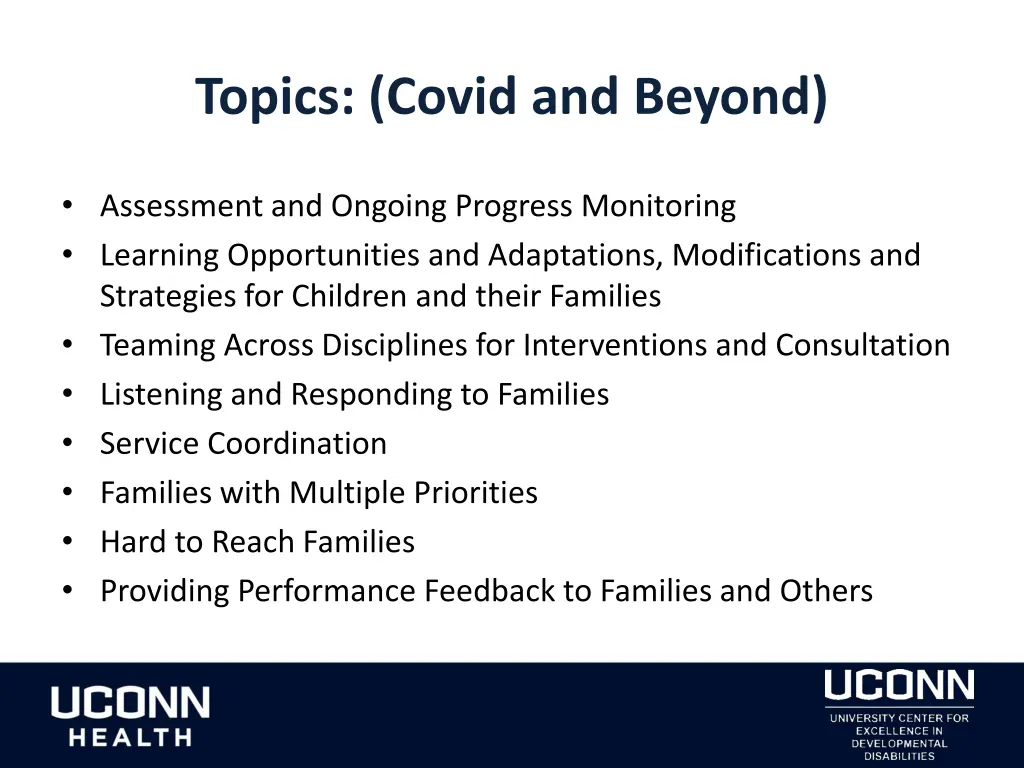 topics covid and beyond