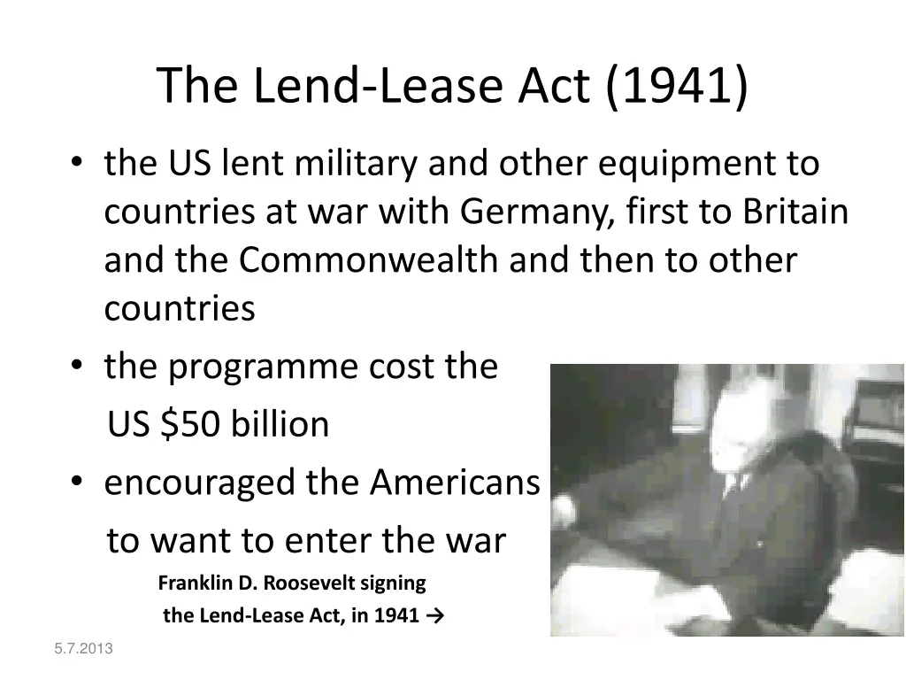 the lend lease act 1941