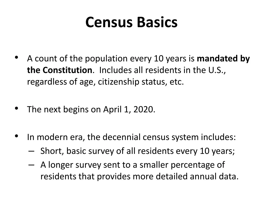 census basics