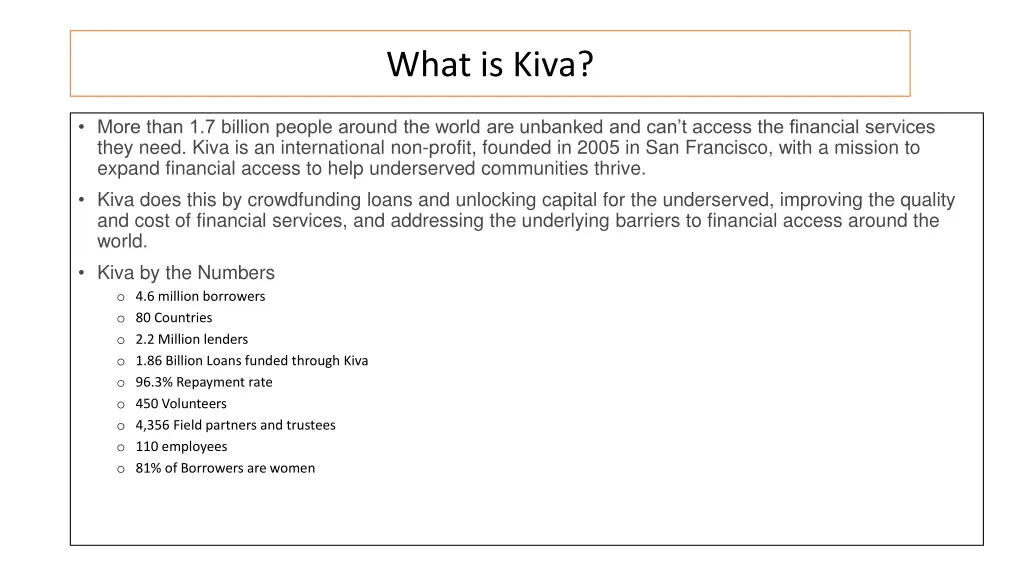 what is kiva