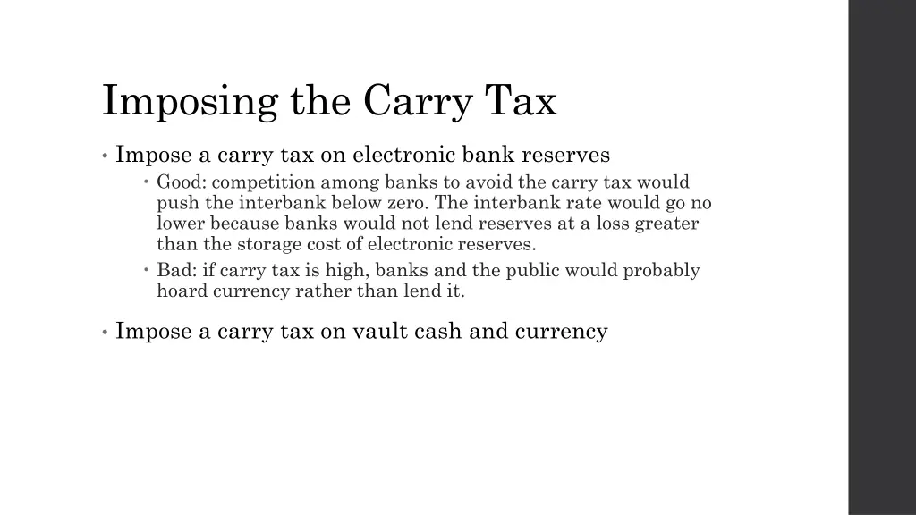 imposing the carry tax