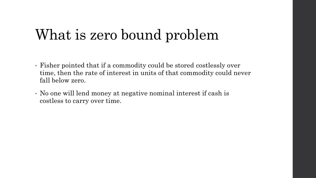 what is zero bound problem