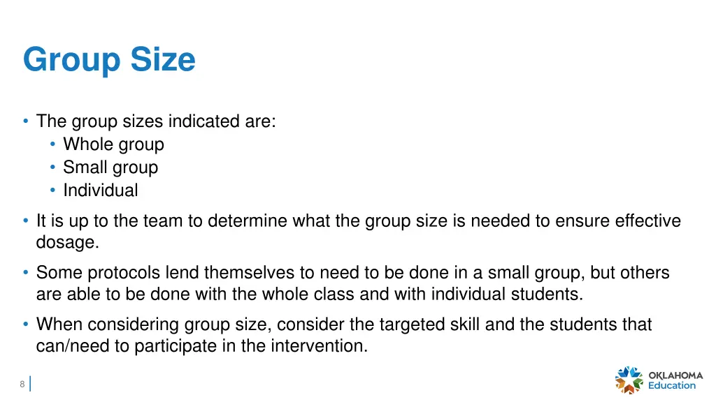 group size