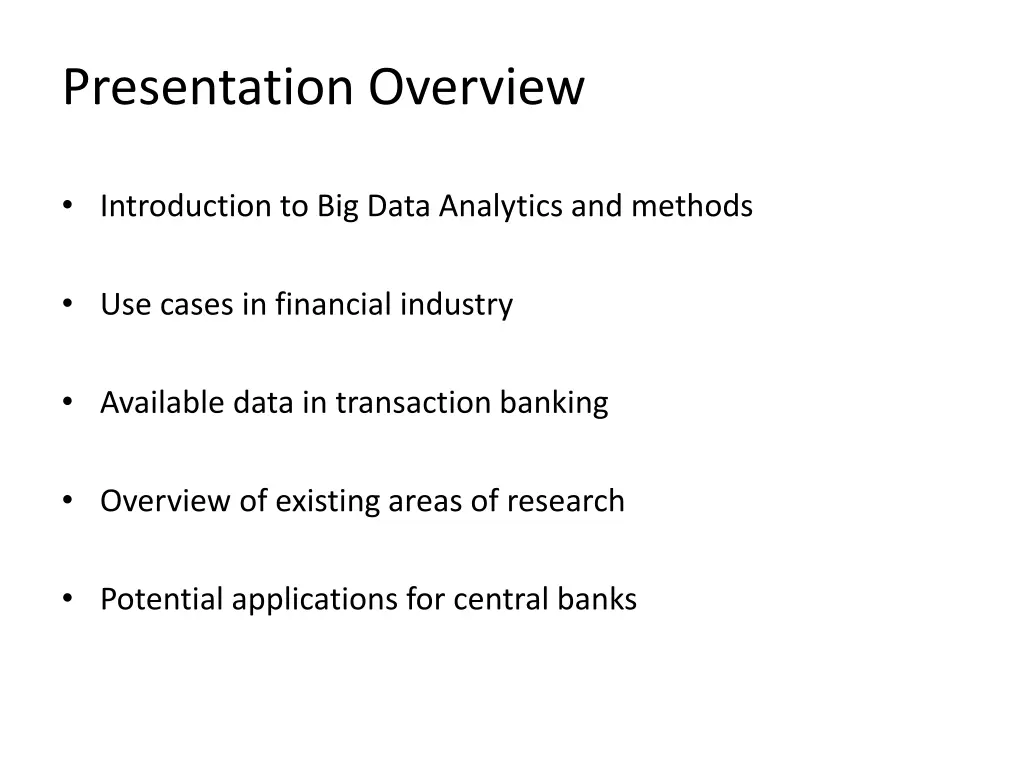 presentation overview