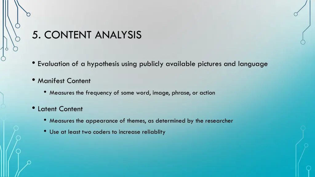 5 content analysis