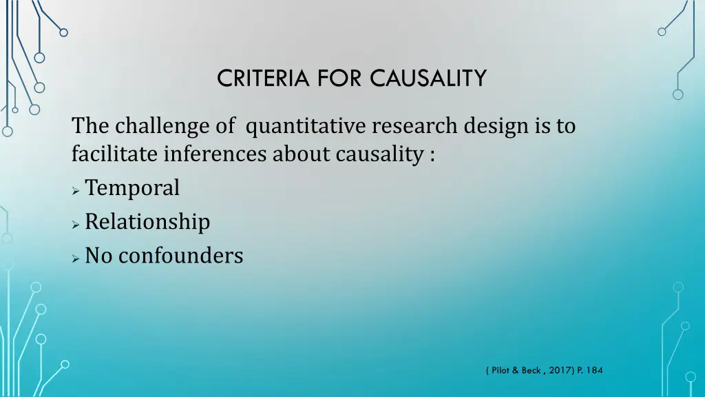 criteria for causality