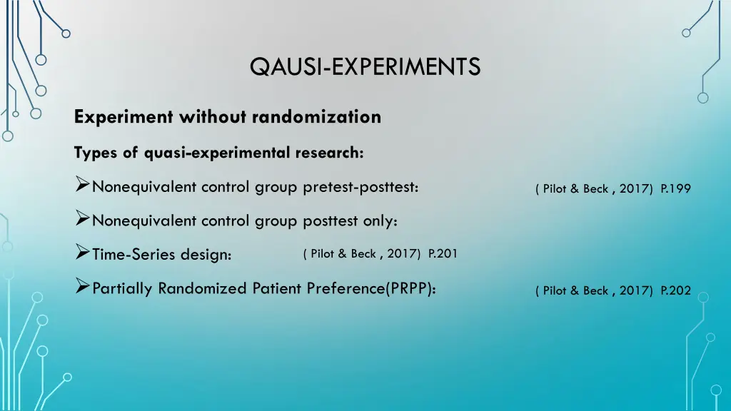 qausi experiments