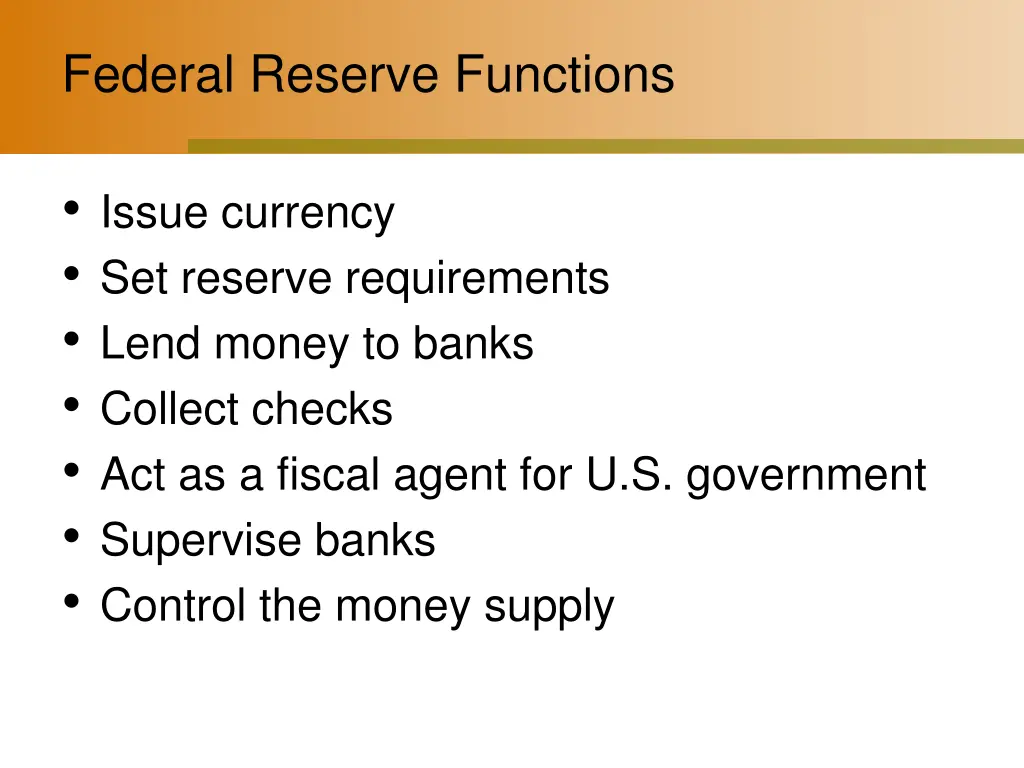 federal reserve functions