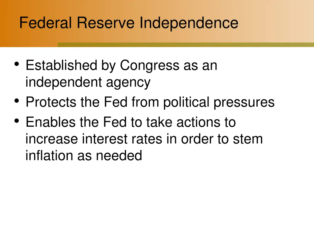 federal reserve independence