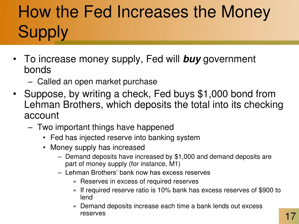 how the fed increases the money supply