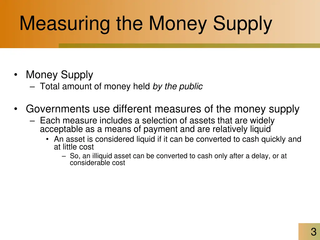 measuring the money supply