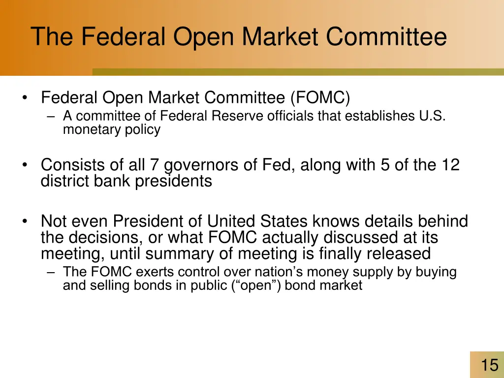 the federal open market committee