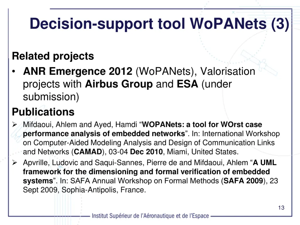 decision support tool wopanets 3