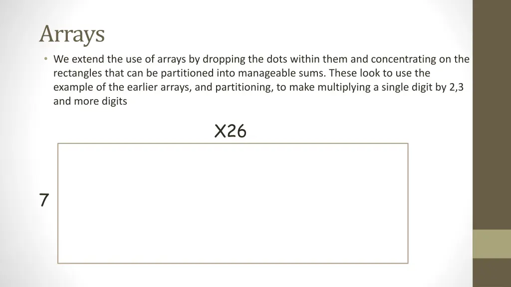 arrays we extend the use of arrays by dropping