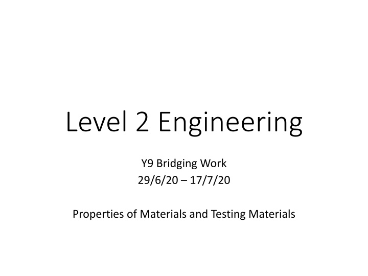 level 2 engineering