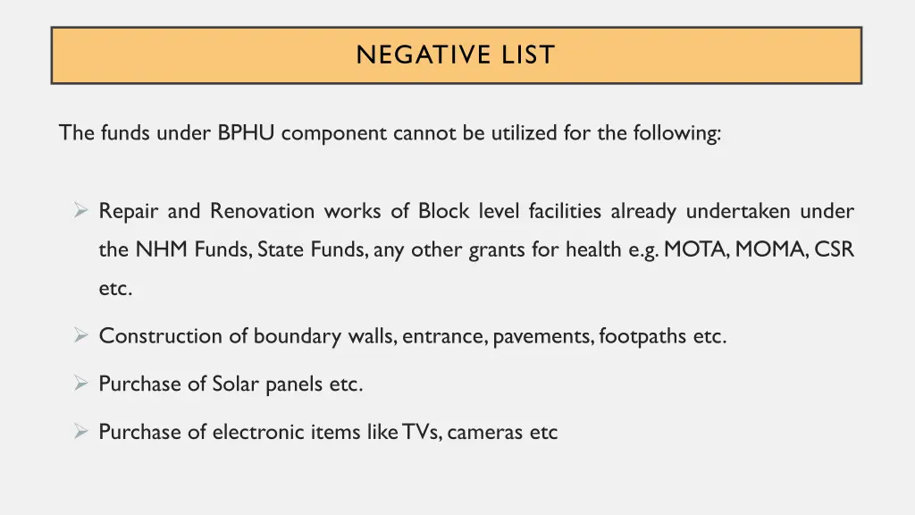 negative list