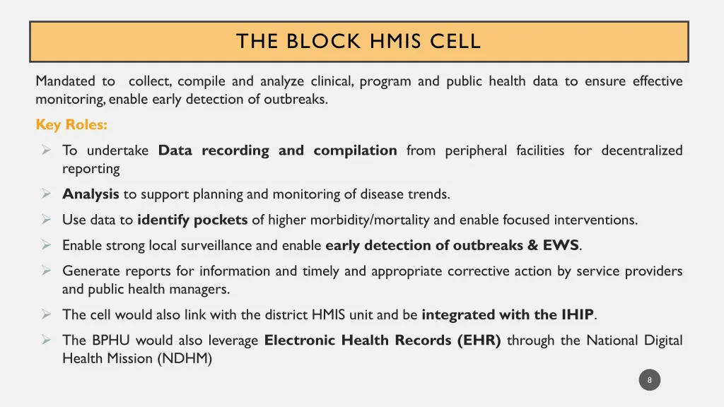 the block hmis cell