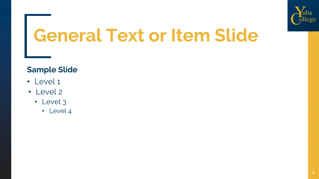 general text or item slide