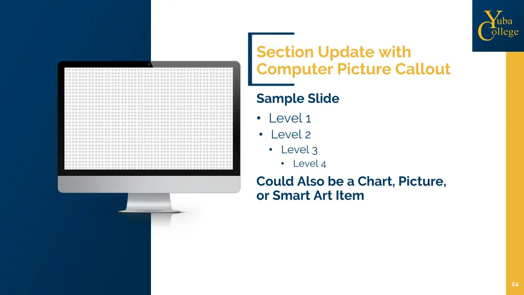 section update with computer picture callout