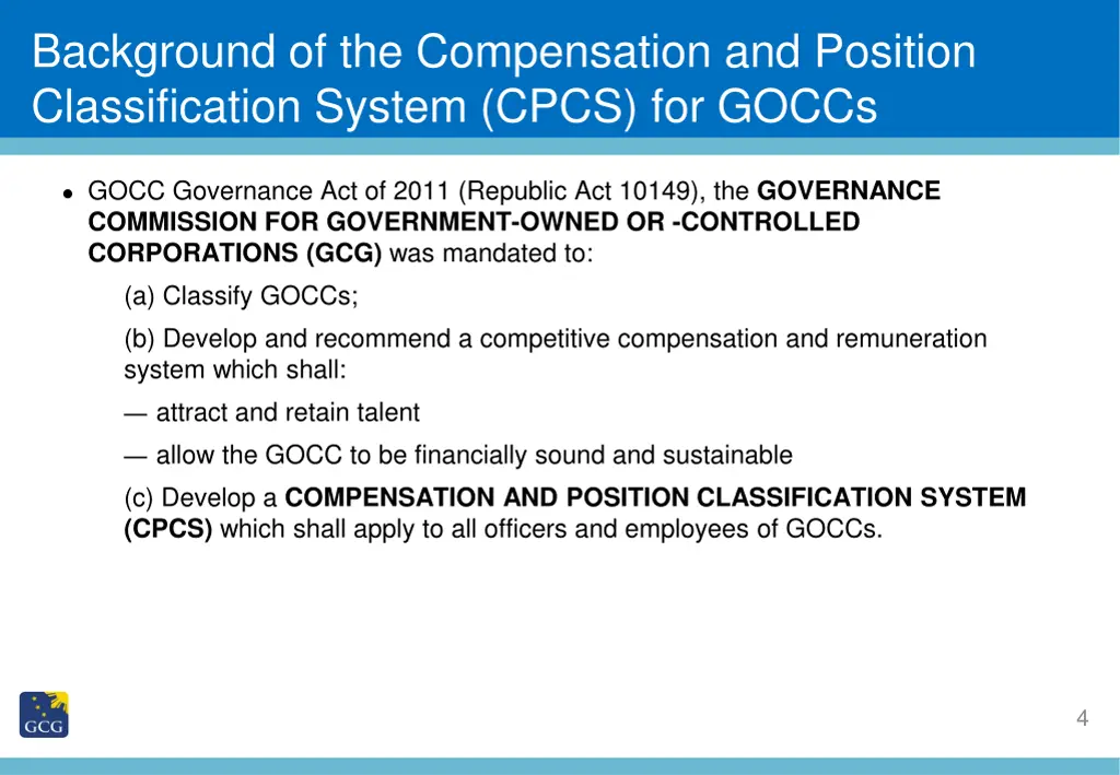 background of the compensation and position