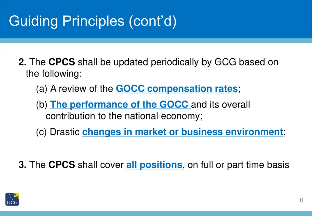 slide title guiding principles cont d